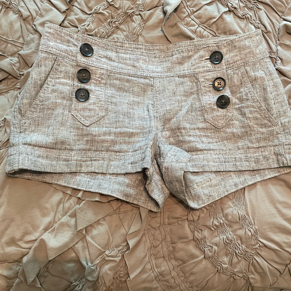 Grey linen mix pants from Express. Size 2